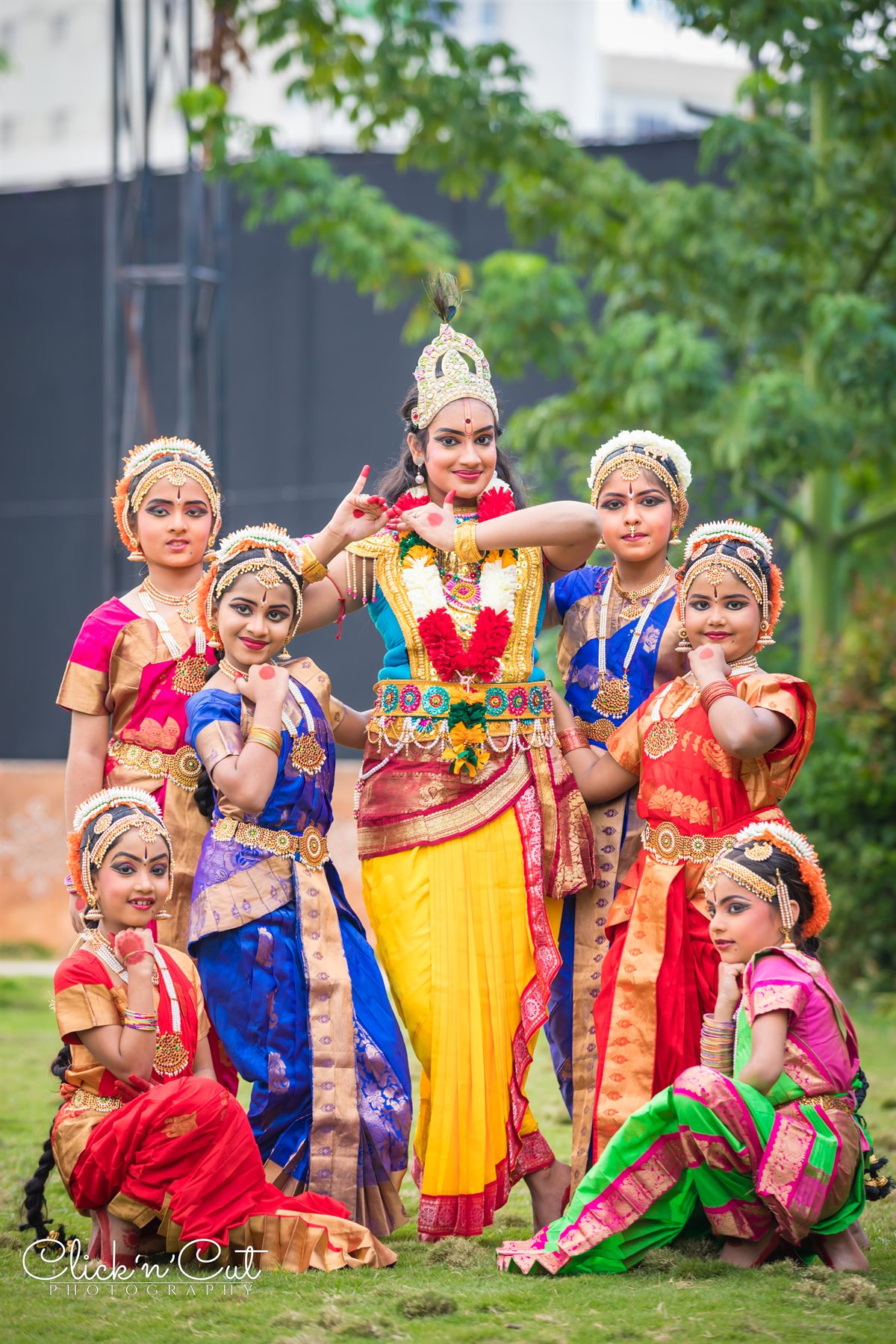 Kuchipudi dancers in full costume